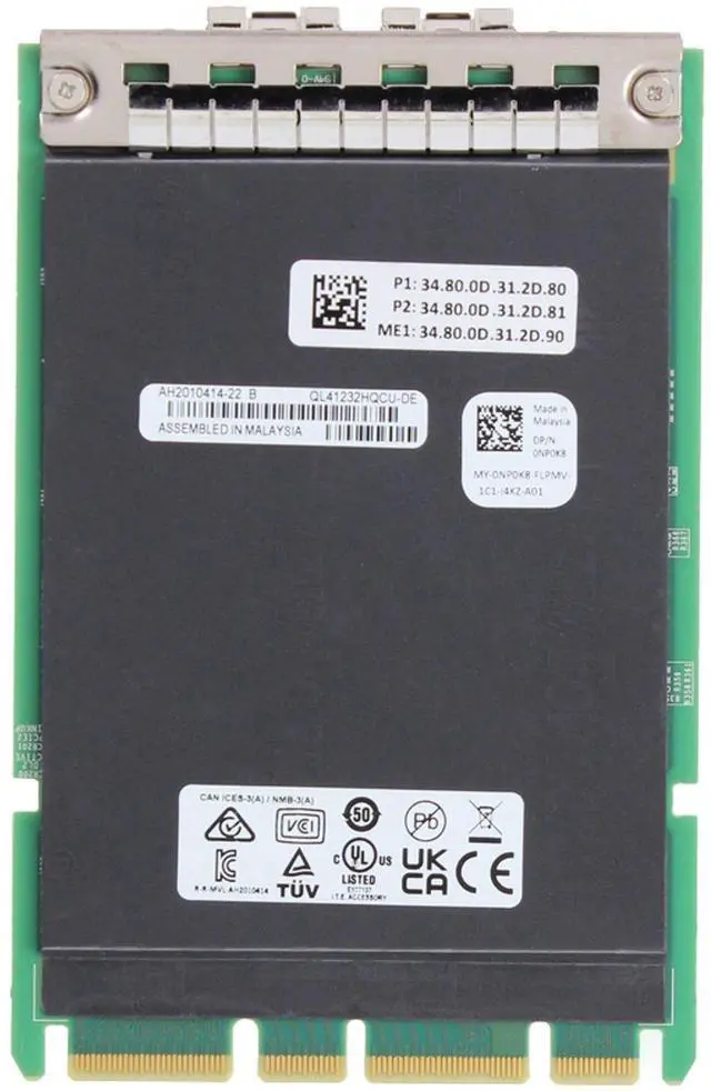 Alt view image 5 of 6 - Dell QLogic 41232 Dual 25GbE SFP28 OCP 3.0 (NP0K8-CR)