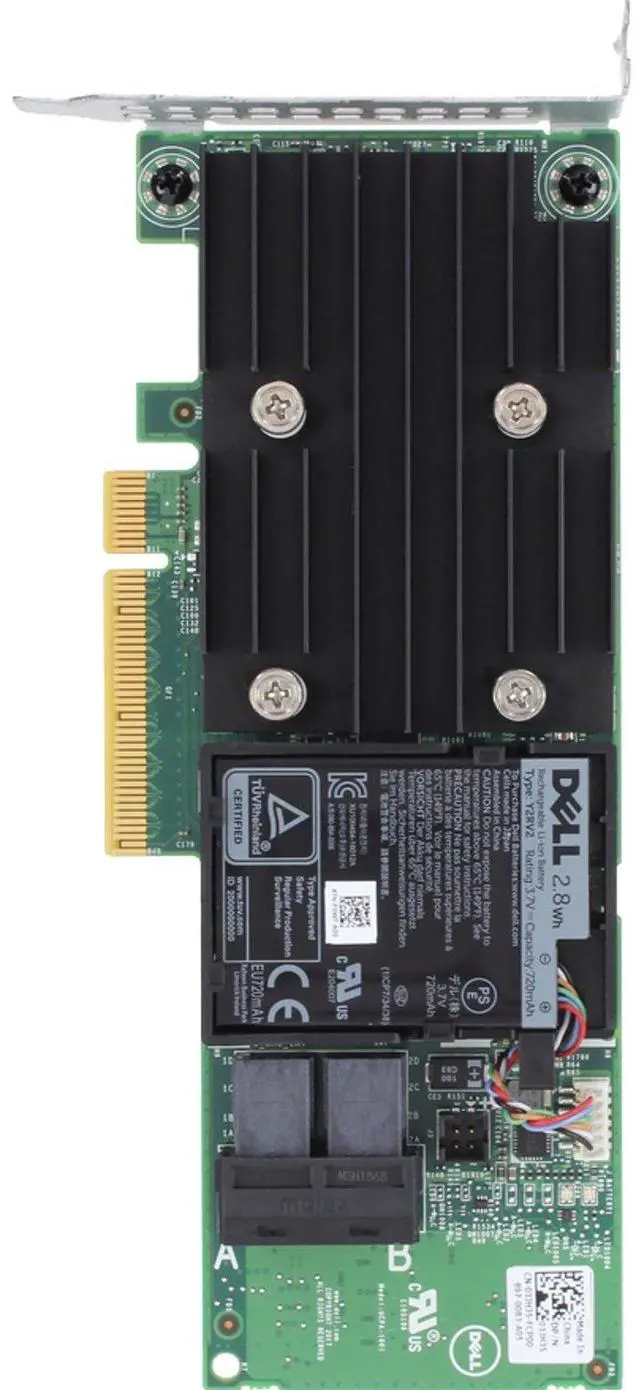 Alt view image 5 of 6 - Dell H740P 8GB 12Gbs w/LP Bracket PERC Adapter (3JH35-LP)