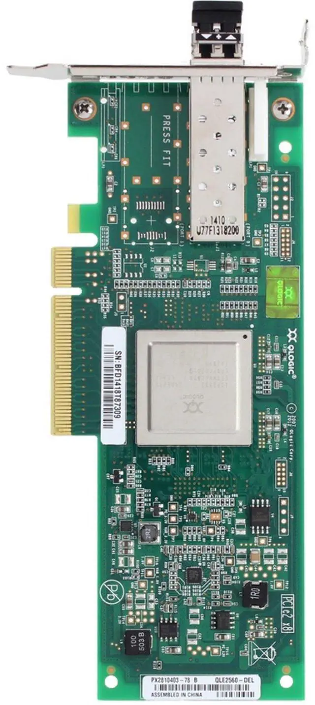 Alt view image 5 of 6 - Dell QLogic QLE2560 SP 8Gb SFP+ HBA LP (R1N53-LP)