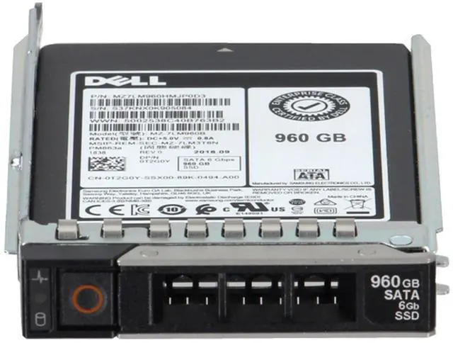 Alt view image 2 of 6 - Dell 960GB 6Gbps SATA RI TLC 7mm 2.5 SSD PM863a CPO (T2G0Y) -R