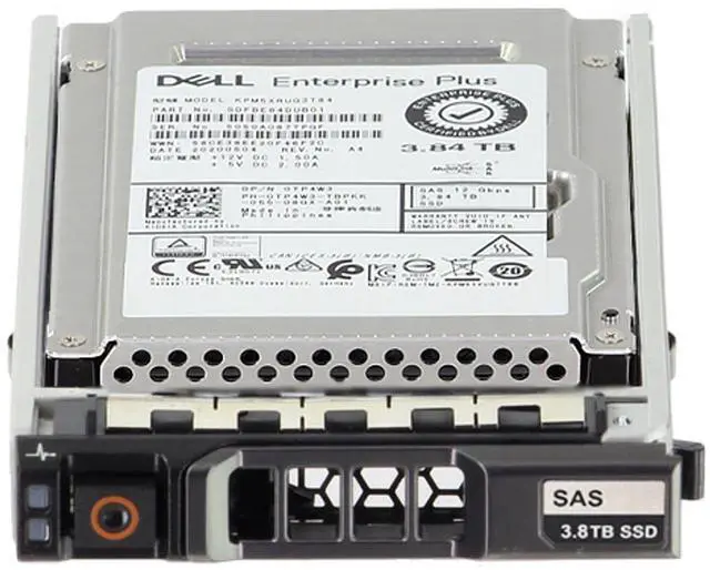 Alt view image 2 of 5 - Dell Enterprise Plus 3.84TB 12Gbps SAS RI TLC 2.5 SSD KPM5XRUG3T84 (Compellent) (TP4W3)