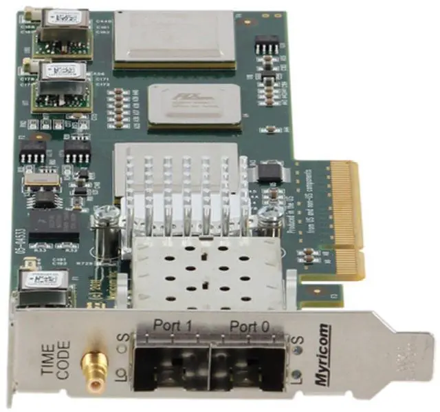 Alt view image 2 of 6 - MYRICOM 10G-PCIE2-8C2-2S-SYNC Dual 10Gbps PCIe SFP+ Adapter (10G-PCIE2-8C2-2S-SYNC-OSTK)