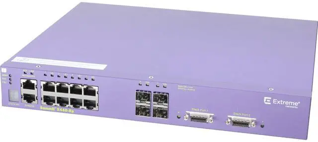 Alt view image 3 of 5 - Extreme Networks Summit X440-8P 8P 1GbE PoE+ 4P SFP Switch