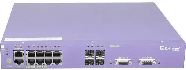 Alt view image 2 of 5 - Extreme Networks Summit X440-8P 8P 1GbE PoE+ 4P SFP Switch