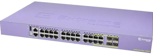 Alt view image 3 of 5 - Extreme Networks X440-G2-24P-10GE4 24P 1GbE PoE+ 4P SFP Switch