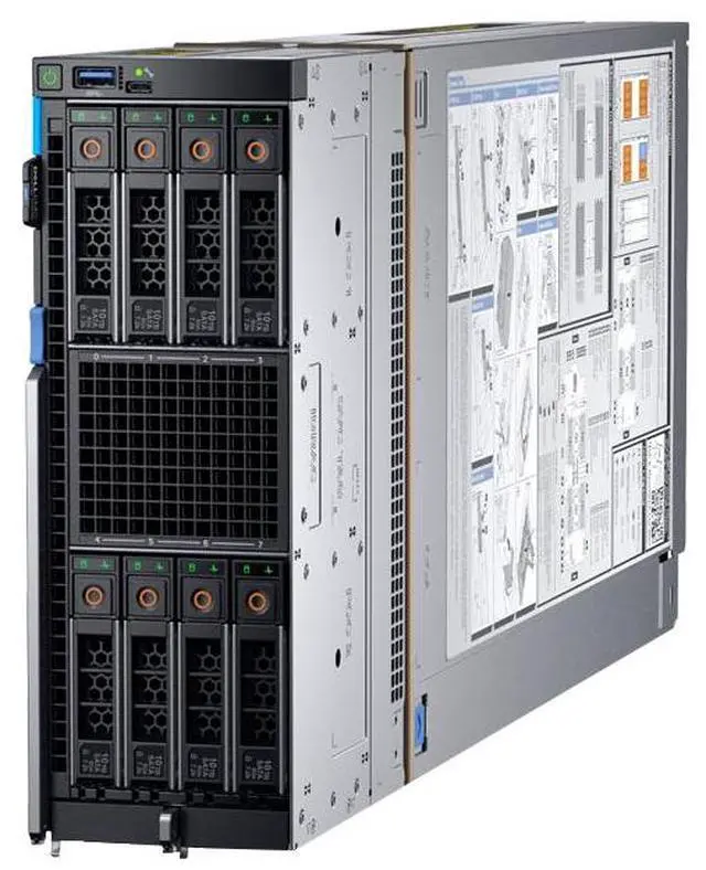 Main image of Dell PowerEdge MX840C Blade Server 8 Bay Compute Sled CTO Chassis H730P