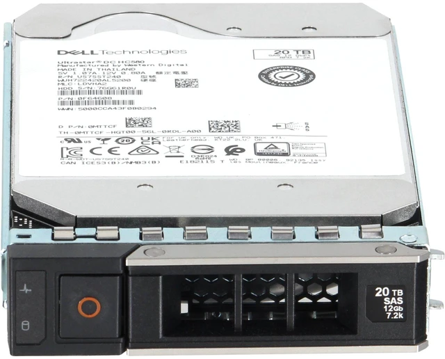 Alt view image 2 of 5 - MTTCF Dell 20TB 7.2K 512e 12Gbps NL SAS 3.5 HDD Ultrastar DC HC580