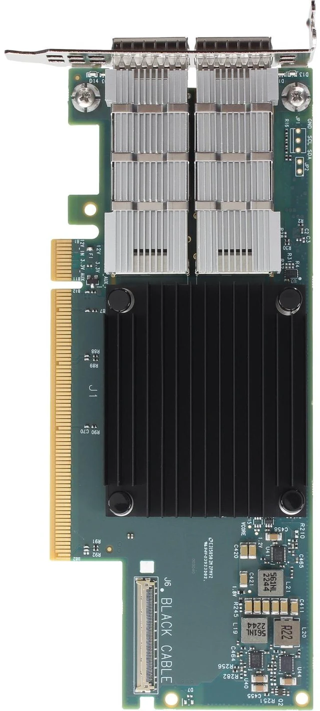 Alt view image 5 of 5 - 98JH8 Dell Mellanox ConnectX-6 CX653106A HDR IB Dual 200GbE QSFP56 LP Adapter