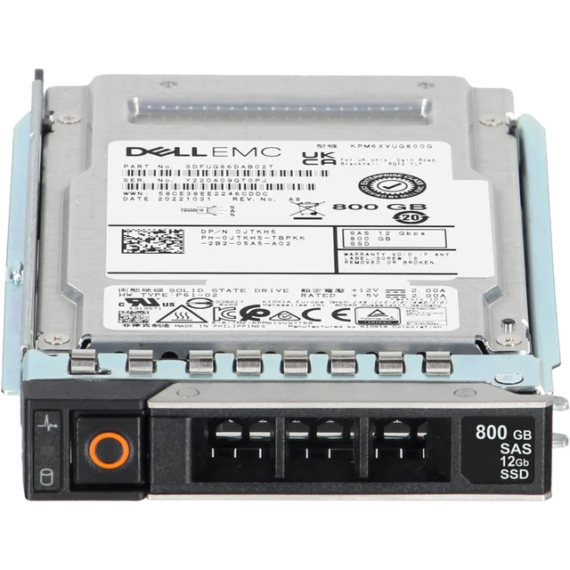 Alt view image 2 of 5 - JTKH5-CDN Dell 800GB 12/24Gbps SAS MU TLC 2.5 SSD KPM6XVUG800G