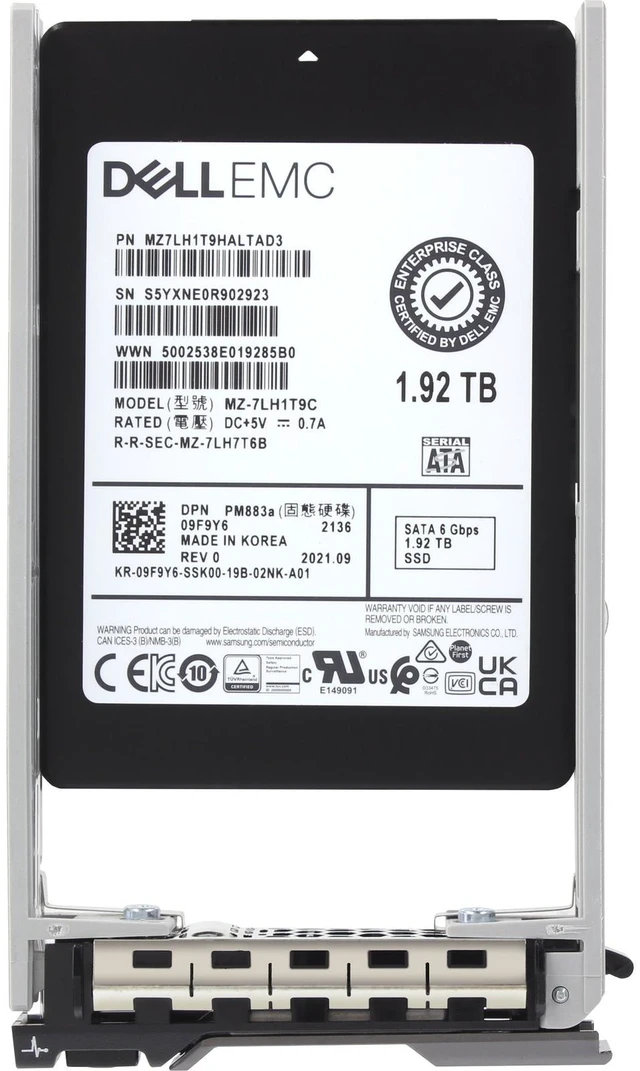 Alt view image 5 of 5 - 9F9Y6-CD2 Dell 1.92TB 6Gbps SATA RI TLC 2.5 SSD PM883a