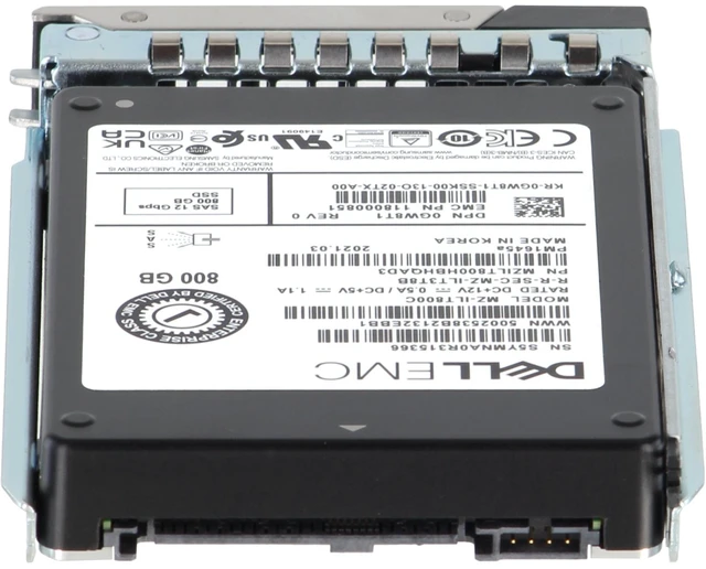 Alt view image 4 of 6 - GW8T1 Dell 800GB 12Gbps SAS MU TLC 2.5 SSD PM1645a CPO -R