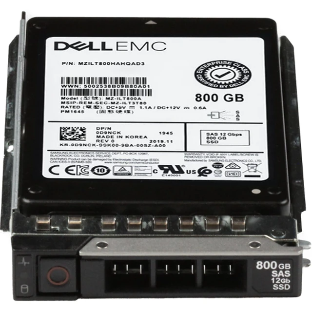 Alt view image 2 of 5 - D9NCK-CP1 Dell 800GB 12Gbps SAS MU TLC 2.5 SSD PM1645 CPO