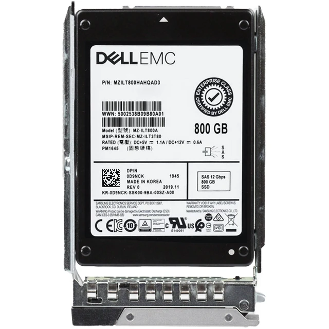 Alt view image 5 of 5 - D9NCK-CP1 Dell 800GB 12Gbps SAS MU TLC 2.5 SSD PM1645 CPO