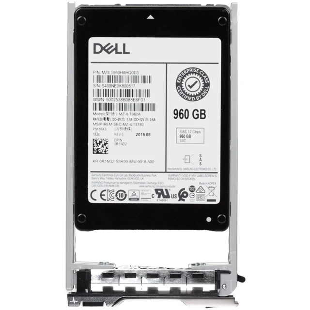 Alt view image 5 of 5 - R1ND2-CP1 Dell 960GB 12Gbps SAS RI TLC 2.5 SSD PM1643 CPO