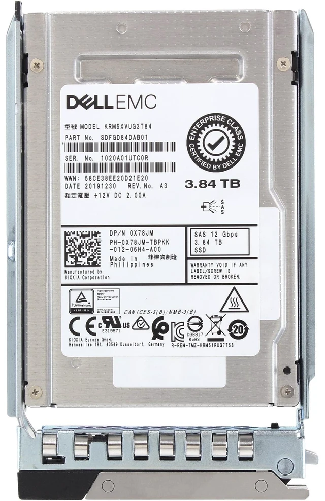 Alt view image 5 of 5 - X78JM-CD2 Dell 3.84TB 12Gbps vSAS MU TLC 2.5 SSD KRM5XVUG3T84