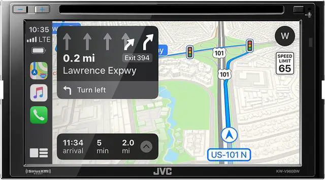 Alt view image 2 of 4 - JVC Bundle - JVC KW-V960BW 6.8" Wireless Apple CarPlay/Android Auto MultiMedia Receiver with Dash Kit, Wiring Harness and Antenna Adapter, Compatible with Jeep Wrangler, 97-02