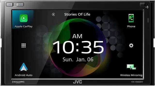 Alt view image 3 of 4 - JVC KW-V960BW CD\DVD AV Receiver with Bluetooth, Wireless Android Auto & Wireless Apple CarPlay, Includes KS-GC10Q Qi Wireless Charging and SXV300v1 Satellite Tuner