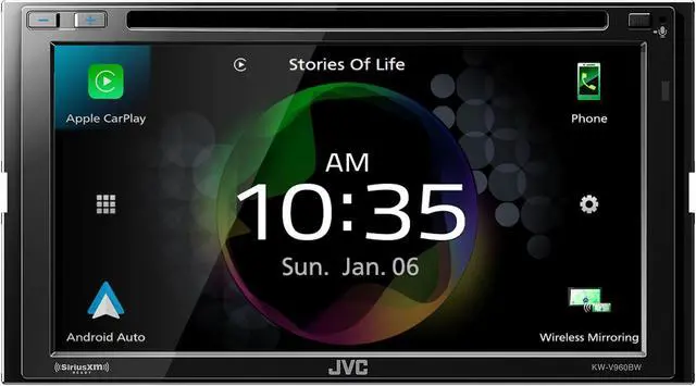 Alt view image 3 of 4 - JVC Bundle - JVC KW-V960BW 6.8" Wireless Apple CarPlay/Android Auto MultiMedia Receiver with Dash Kit, Wiring Harness and Antenna Adapter, Compatible with Jeep Wrangler, 97-02