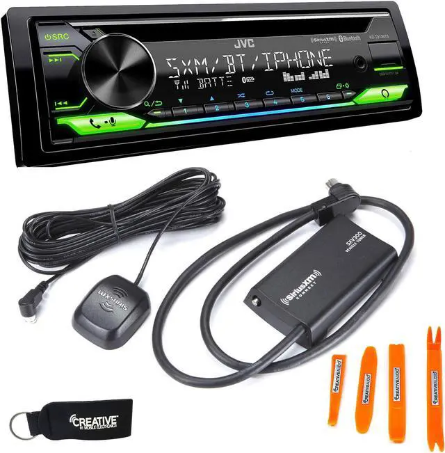 Main image of JVC KD-T910BTS - CD Receiver w/ Bluetooth, USB, Amazon Alexa + Included SirusXM SXV300 Satellite Radio Tuner