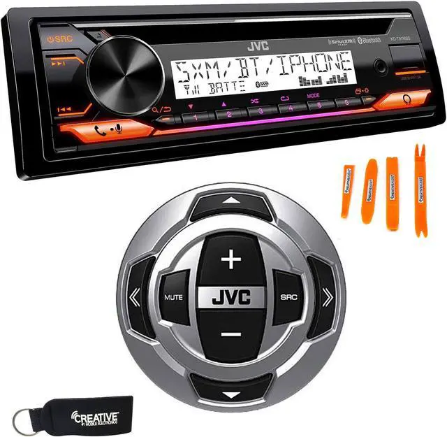 Main image of JVC KD-T91MBS Marine Stereo w/ CD, BT, USB, SiriusXM Ready, Amazon Alexa + RM-RK62M Wired Marine Remote Control