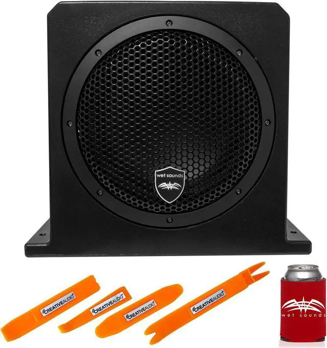 Main image of Wet Sounds RECON 6-S RGB 6.5" Silver Grill RGB Marine Speakers with RZ4-F65U 2014-2019 Polaris RZR Front Kick Pods