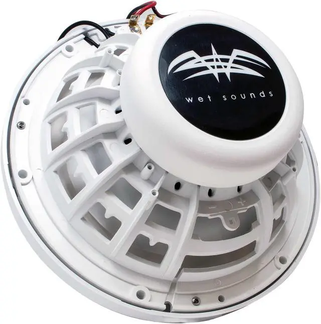 Alt view image 3 of 4 - Wet Sounds - Two Pairs Of RECON8-XWW-RGB White LED 8" Speakers And A Kicker KXMA400.4 Marine Amplifier