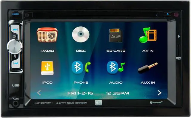 Alt view image 10 of 20 - Dual XDVD276BT 6.2" LCD Touch Screen Double Din Car Stereo