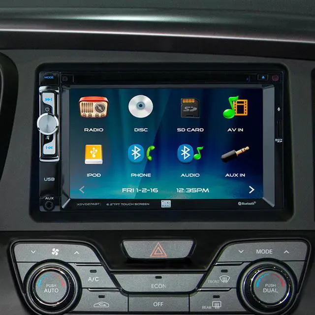 Alt view image 11 of 20 - Dual XDVD276BT 6.2" LCD Touch Screen Double Din Car Stereo