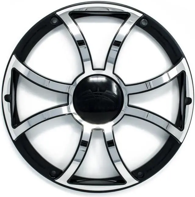 Alt view image 4 of 4 - Two Wet Sounds Revo 10" Subwoofers & Grills - Black Subwoofers & Black Grills With Stainless Steel Inserts - 4 Ohm