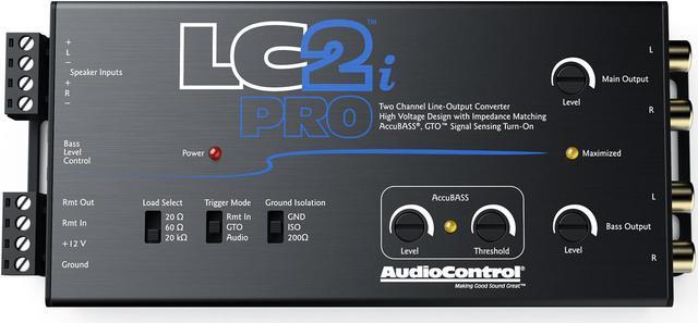 Alt view image 13 of 19 - AudioControl LC2i PRO 2-Channel Line Output Converter with Impedance Matching, AccuBASS, GTO, Audio Signal Sense, 12V Turn-On and ACR-1 Dash Remote Subwoofer Control
