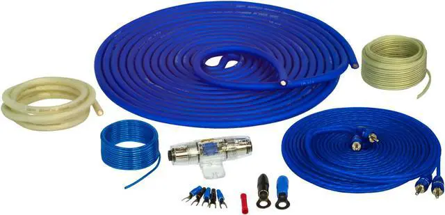Alt view image 4 of 4 - Stinger SS1200XS 4GA Copper 1200W Complete Amplifier Wiring Kit with Kicker 46KISLOC 2-Channel Line Output Converter