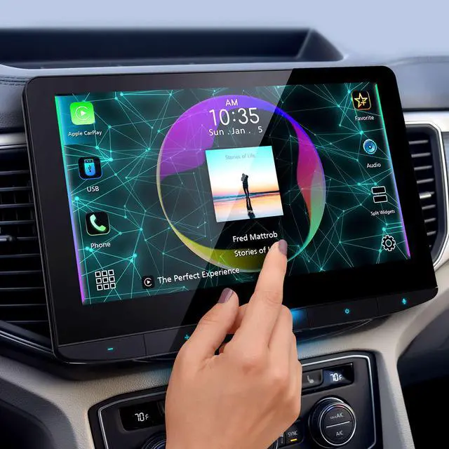 Alt view image 2 of 4 - JVC KW-Z1000W 10.1" HD Receiver with Bluetooth, Wireless Android Auto & Wireless Apple CarPlay, HDMI and SXV300v1 Tuner