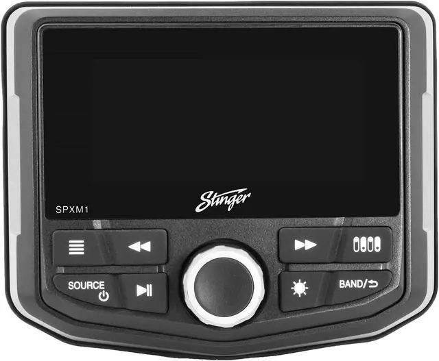 Alt view image 2 of 4 - Stinger SPXM1 Marine/Powersports Media Player with SPXSH440 100 Amp Switch Hub and Black Universal Dash Panel