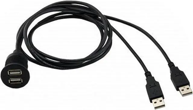 Alt view image 2 of 3 - Stinger SSUSB2 Panel Mount Dual USB Cable With Multi Mount Accessories 4ft