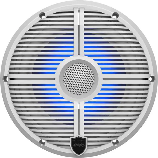 Alt view image 2 of 4 - Wet Sounds RECON 6 XW-W RGB LED Recon Series 6.5" 60-Watt RMS Coaxial Speakers With White XW Grilles (Pair)