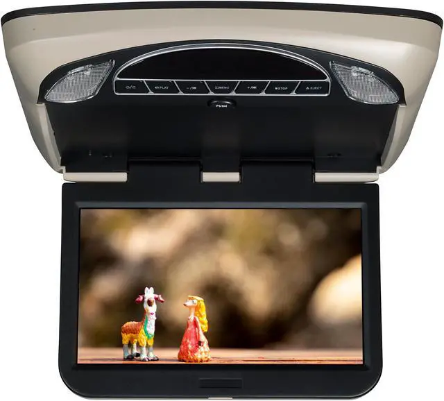 Alt view image 2 of 4 - Voxx Movies To Go VXMTG10 10.1" Hi-Res DVD LED Back-lit Overhead Monitor with 2 pair of wireless headphones