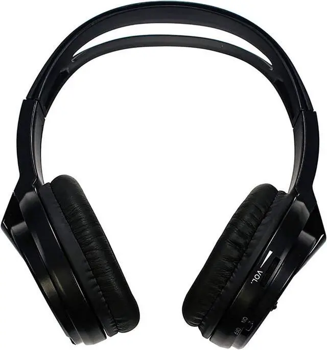 Alt view image 2 of 7 - Audiovox Wireless Headphones Single channel IR Faux leather ear piece 2-AAA included