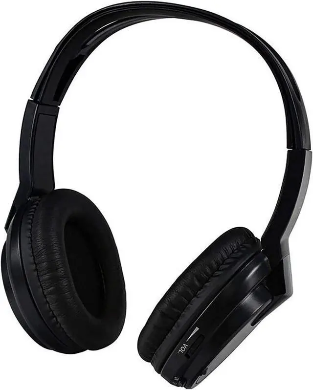 Alt view image 7 of 7 - Audiovox Wireless Headphones Single channel IR Faux leather ear piece 2-AAA included