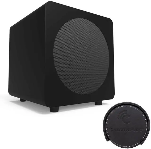 Alt view image 3 of 4 - Kanto YU6MB YU6 Matte Black 200W Peak Powered Speakers (Pair) with Kanto SUB8MB 8" 250W Powered Subwoofer - Matte Black