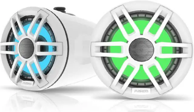 Main image of Fusion XS-FLT652SPW XS Series 6.5" Marine Wake Tower Speakers with RGB LED Lighting - White