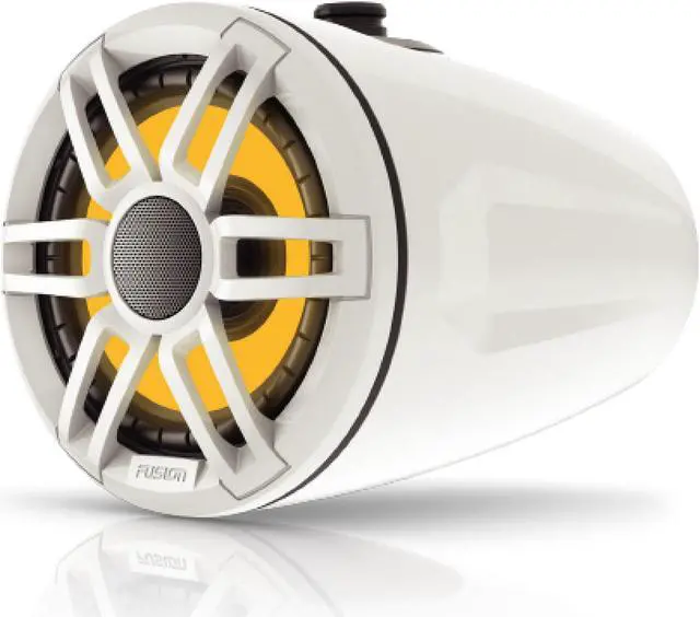 Alt view image 3 of 4 - Fusion XS-FLT652SPW 6.5" White Sport Grill Wake Tower Speakers, RGB LED with Fusion XS-MNTFL Flat Surface Mounts