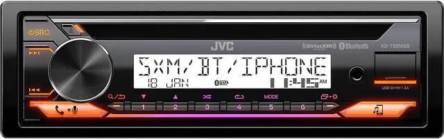 Alt view image 2 of 4 - JVC KD-T92MBS Marine CD Receiver Bluetooth, USB, Backlit Display, Conformal Coated PCB, 13-Band EQ, Variable-Color Illumination, JVC Remote App Compatibility