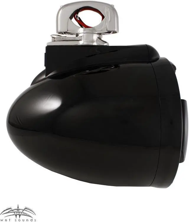 Alt view image 4 of 4 - Wet Sounds Black REV 10 Swivel Clamp Tower Speakers with Wet Sounds SD2 1250 Watt Amplifier & Suitz Speaker Covers