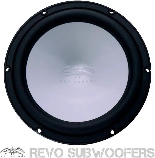 Alt view image 3 of 4 - Wet Sounds (2) REVO8FA-B 8" 4 ohm Black Subwoofer with (2) REVO8XS-SGRILL Silver XS Open Style Grill