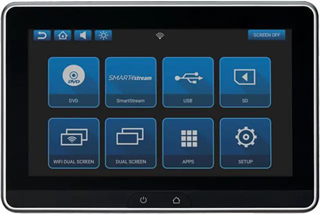Alt view image 2 of 2 - Audiovox AVXSB10MM2 Dual 10.1" Touchscreen Smart TV Digital Only Monitor Systems (No DVD)