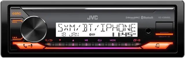 Alt view image 3 of 4 - JVC KD-X38MBS Marine Digital Media Receiver with Bluetooth, USB, SiriusXM Ready, Conformal Coated PCB with 2 Pairs KM654L 6.5" Marine Coax Speakers w/RGB Lighting