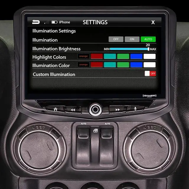 Alt view image 3 of 4 - Stinger 2011-18 Wrangler JK Heigh10 10" In-dash Infotainment System with SR-JK11H Wrangler Flush-Mount Dash Kit and PCAM-JP Back Up Camera