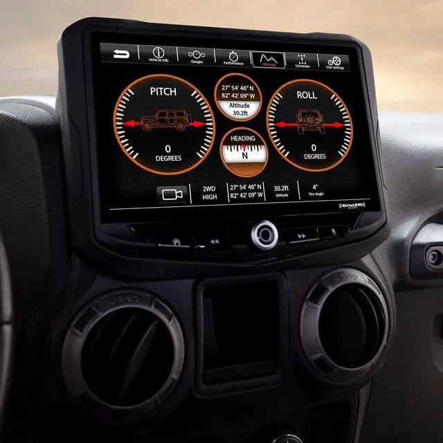 Alt view image 4 of 4 - Stinger 2011-18 Wrangler JK Heigh10 10" In-dash Infotainment System with SR-JK11H Wrangler Flush-Mount Dash Kit and PCAM-JP Back Up Camera