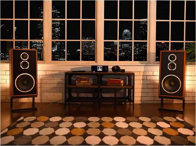Alt view image 2 of 4 - KLH Model Five 3-way Acoustic-Suspension design Speaker with 10" woofer, 4" mid-range, 1" Aluminum tweeter - African Mahogany (Pair)