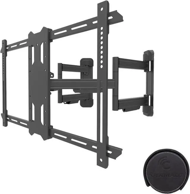 Alt view image 2 of 4 - Kanto PDC650 Tv Mounting package W/ DUAL outlet thru wall power kit And HDMI Cable